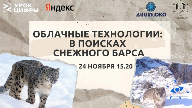 Облачные технологии: в поисках снежного барса: Урок цифры.